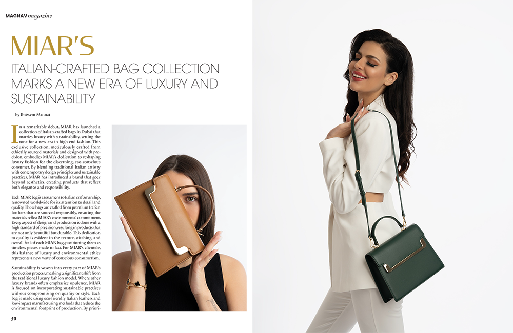 MIAR’s Italian-Crafted Bag Collection Marks a New Era Of Luxury and Sustainability
