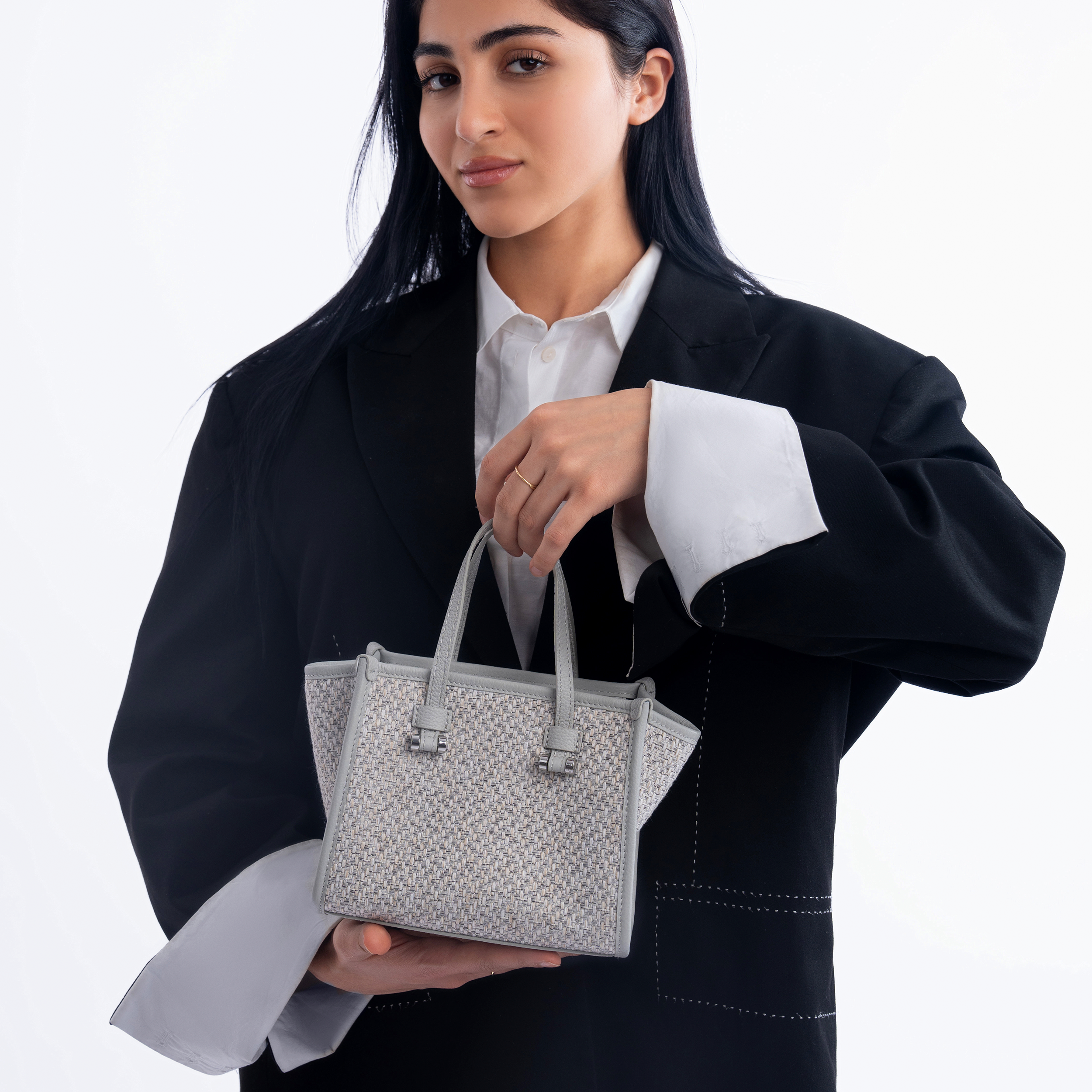 Blaire Mini Tote Bag Light Grey