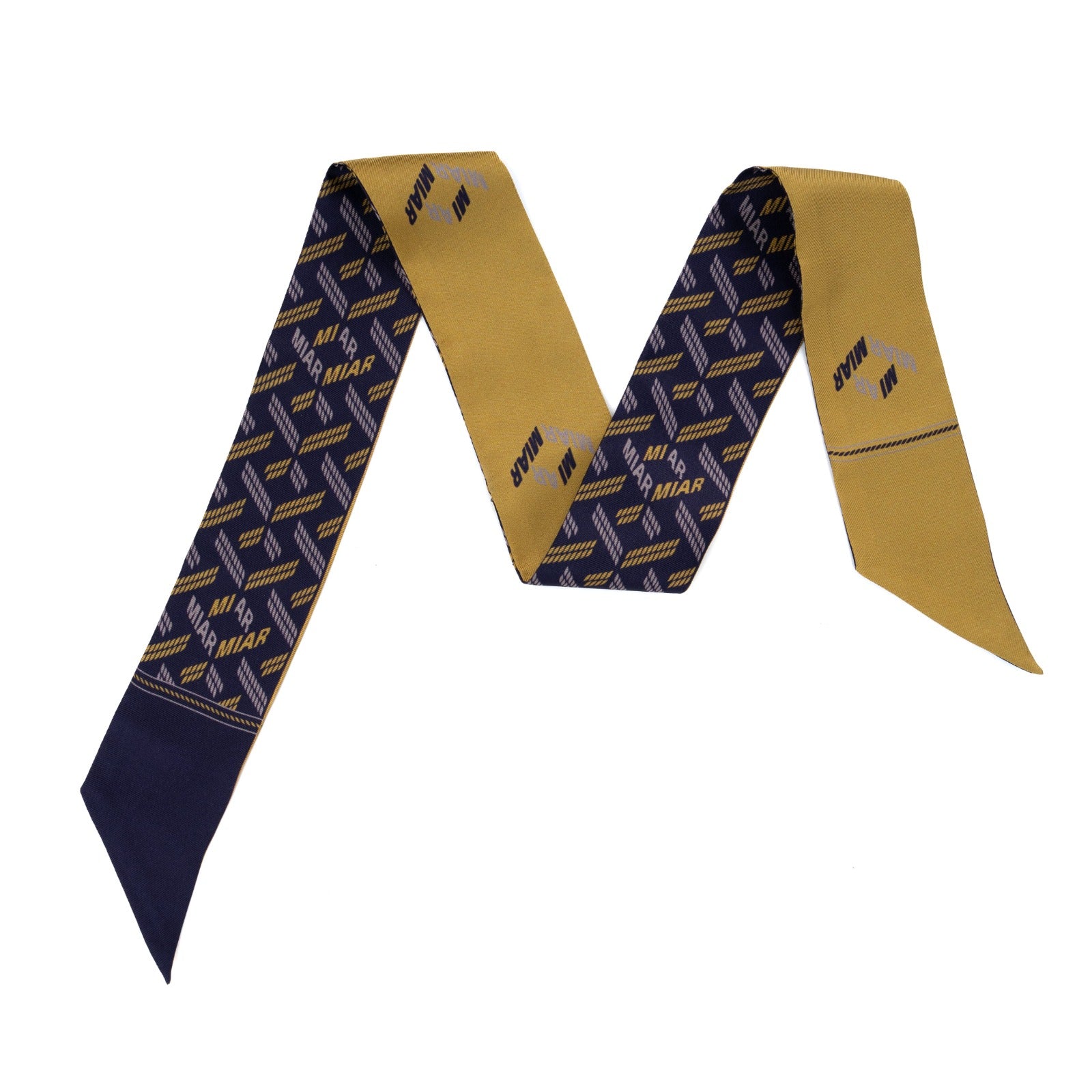 Silk Twilly - Purple Golden Dual Shade