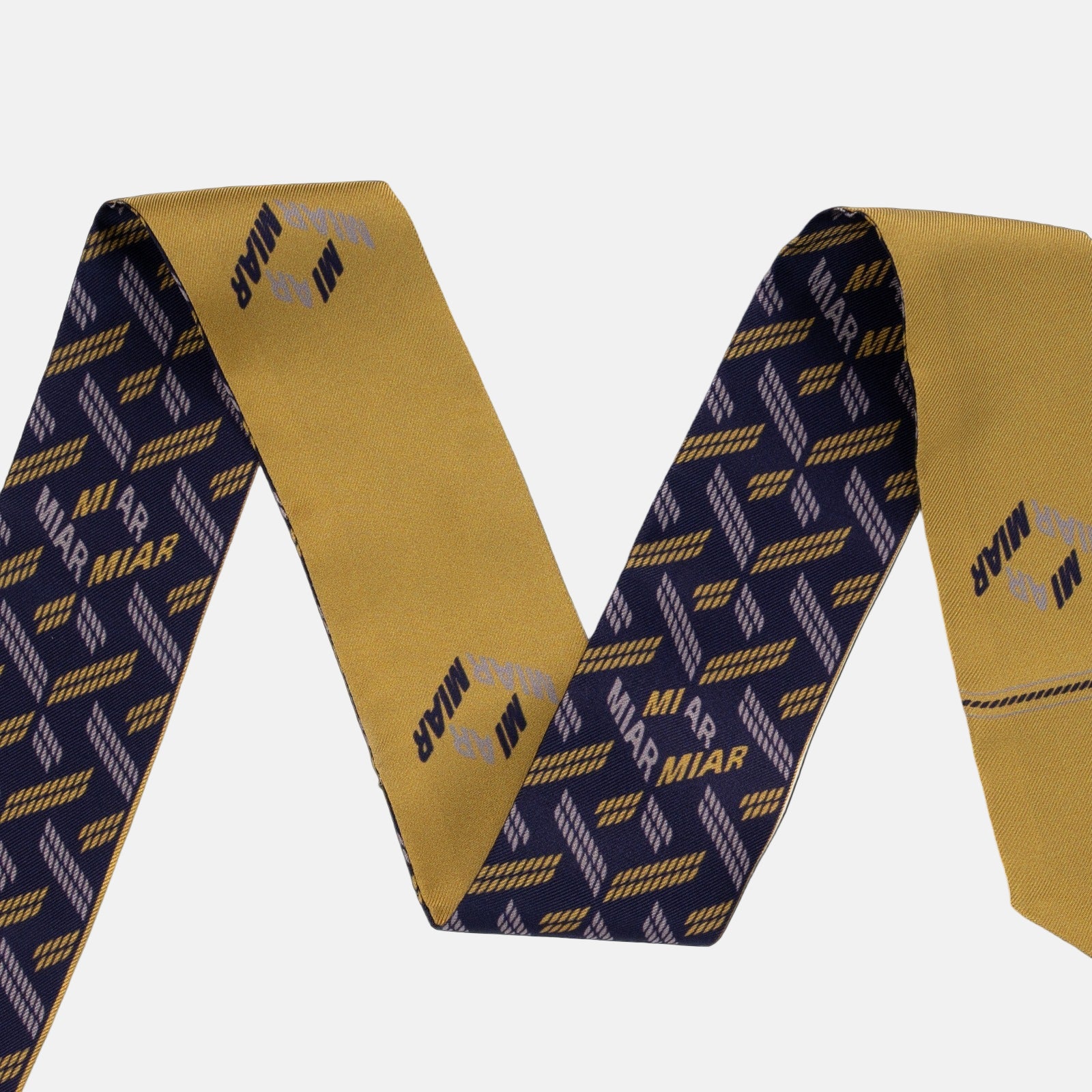 Silk Twilly - Purple Golden Dual Shade