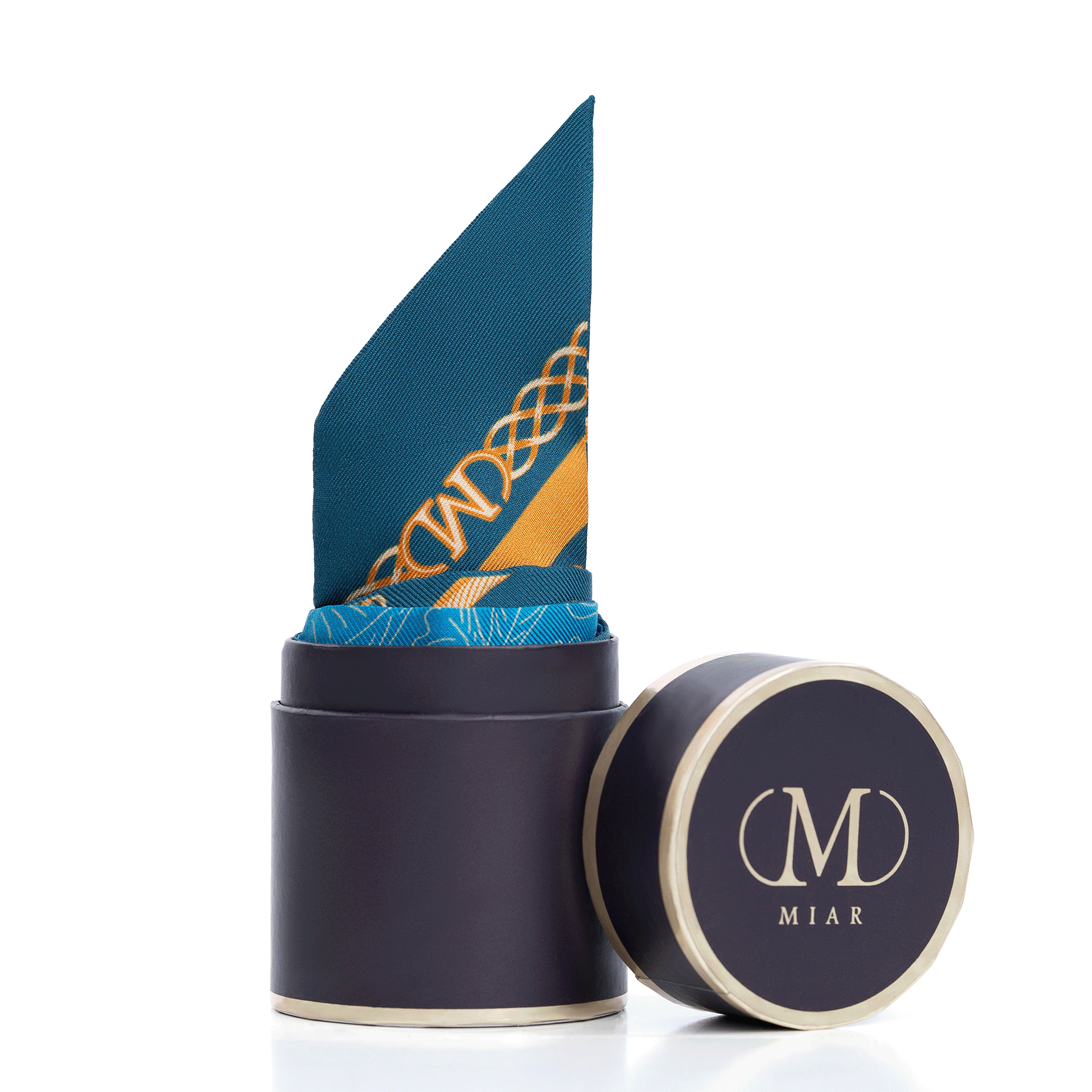 Silk Twilly - Blue Orange