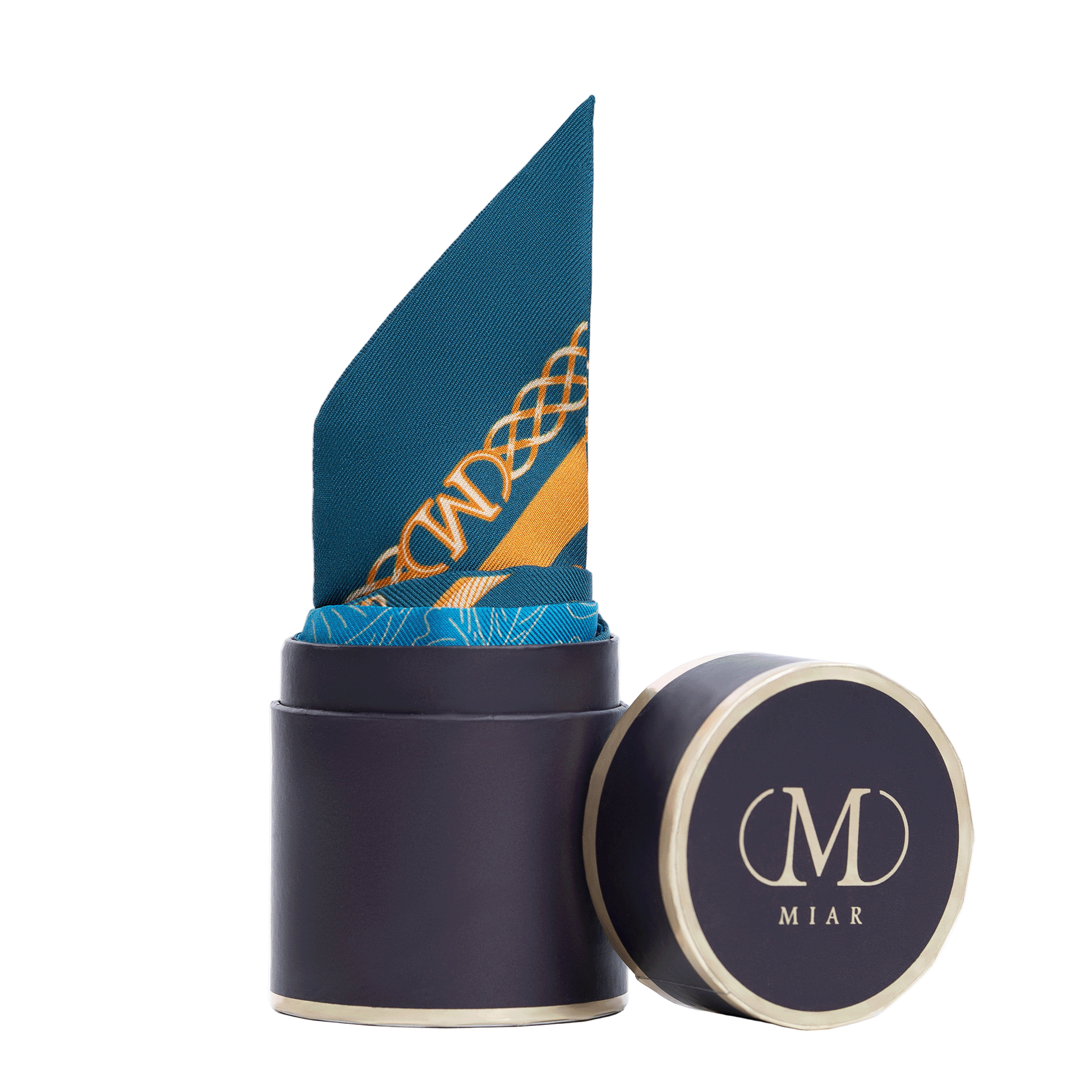 Silk Twilly - Blue Orange