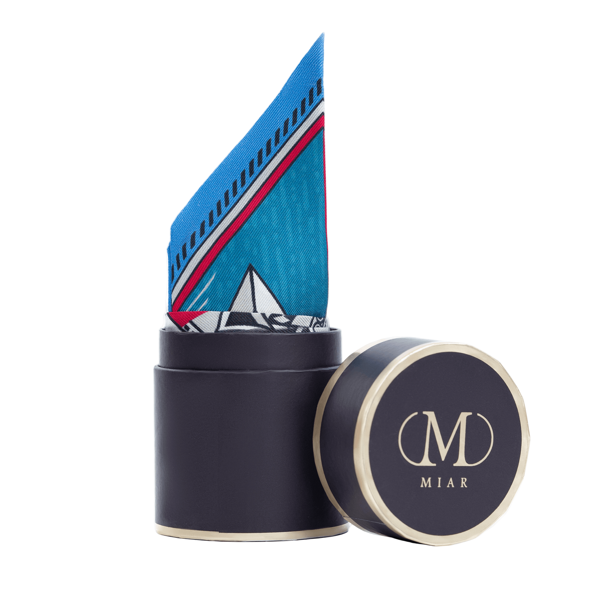 Silk Twilly - Blue Red