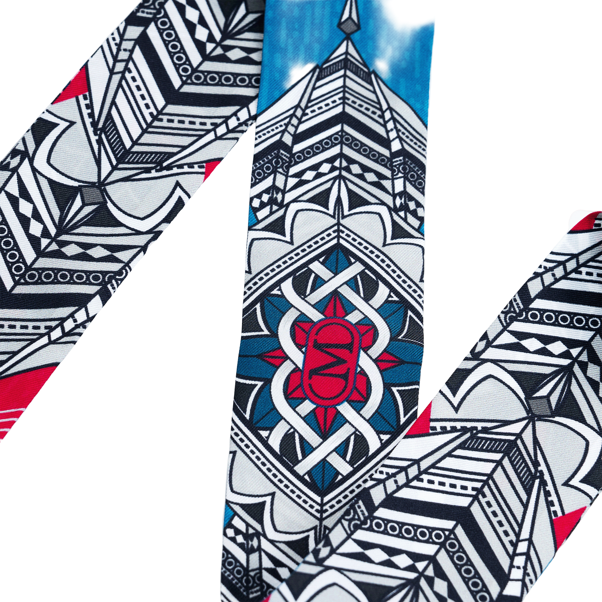 Silk Twilly - Blue Red