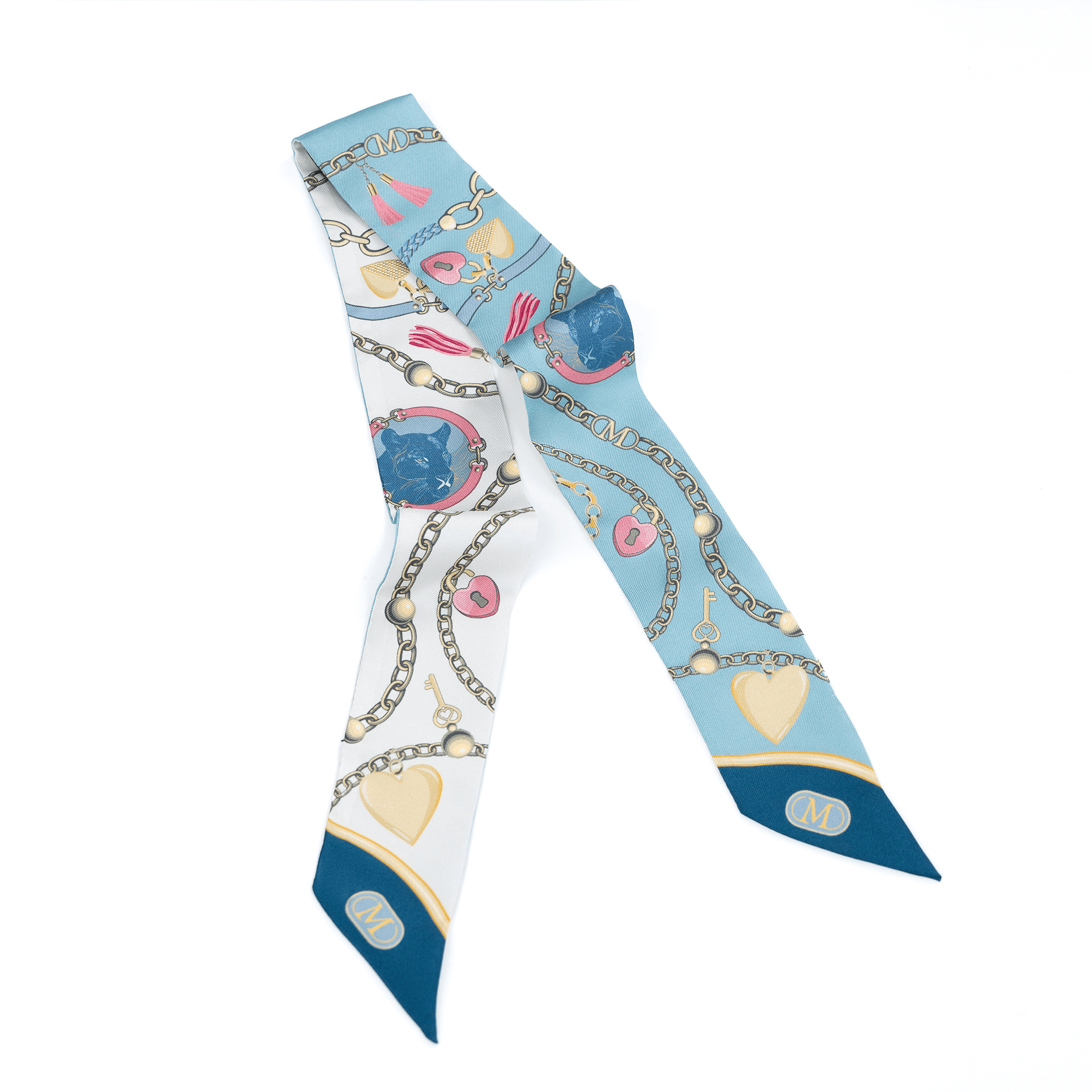 Silk Twilly - Blue Yellow