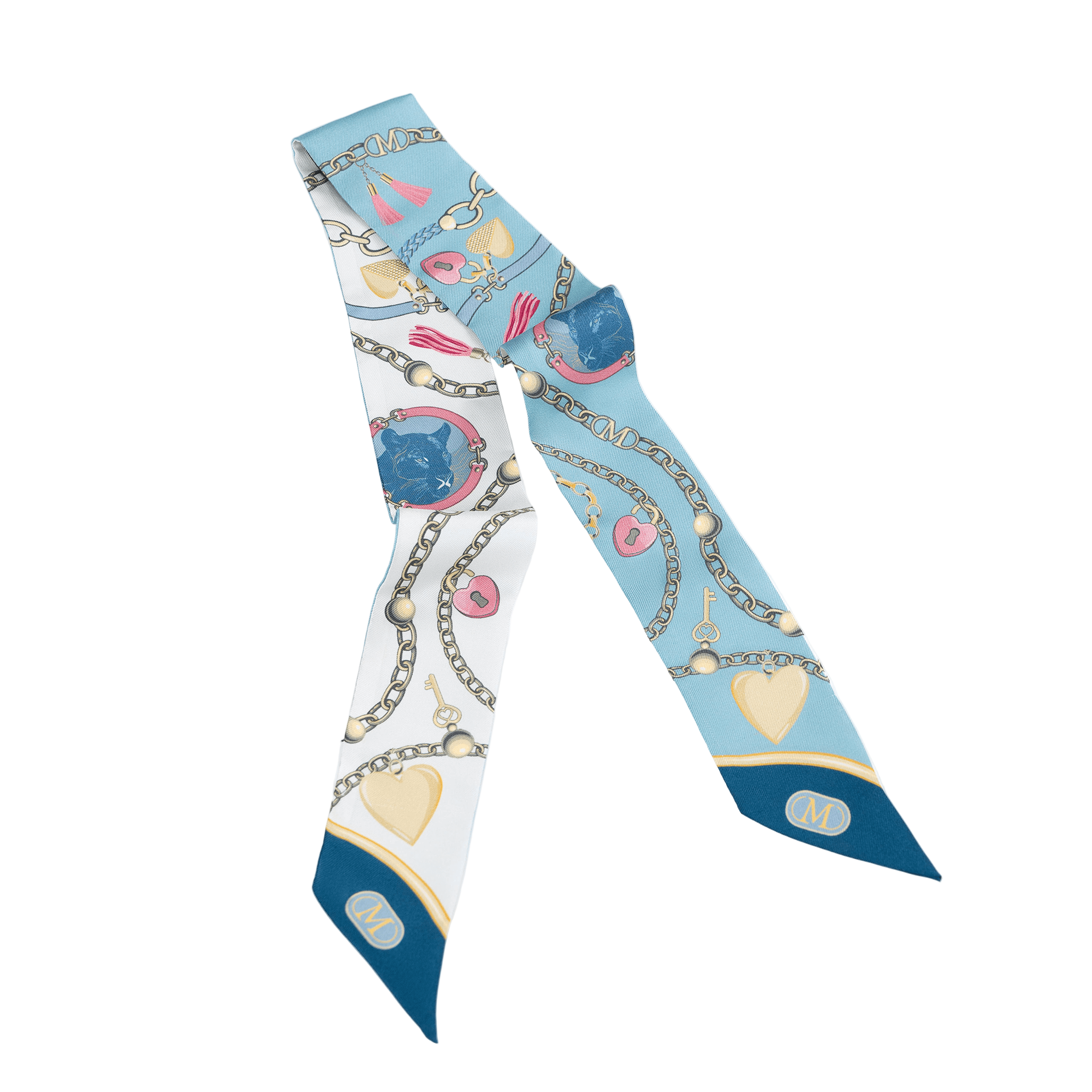 Silk Twilly - Blue Yellow