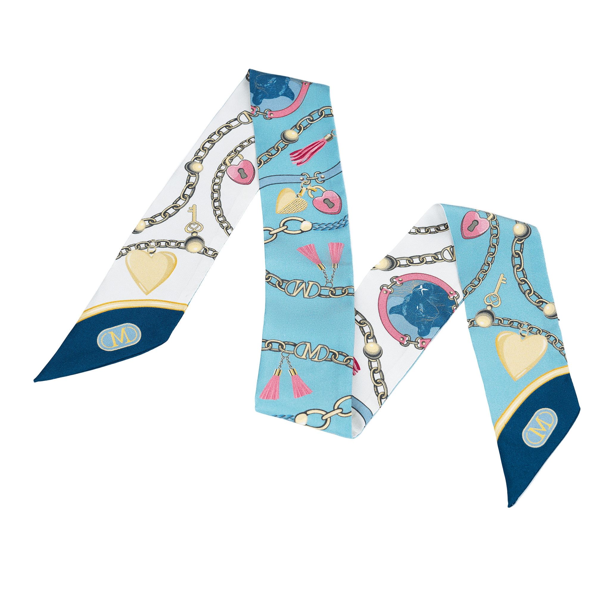 Silk Twilly - Blue Yellow