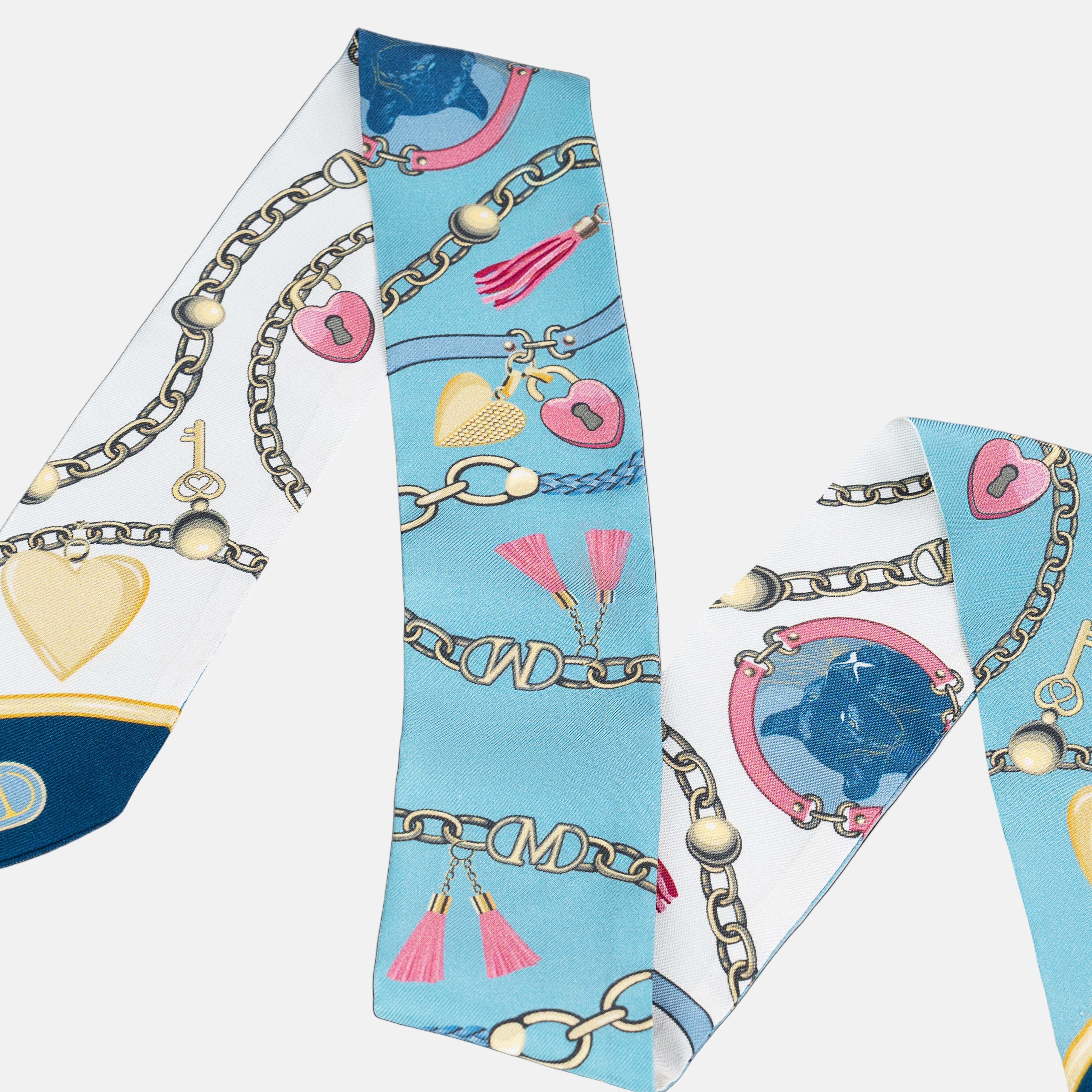 Silk Twilly - Blue Yellow