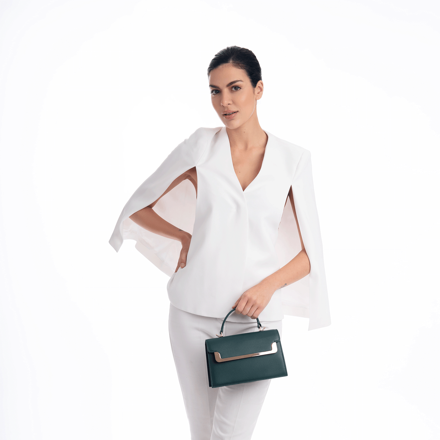 Miss MIAR Green Ladies Bag Compact