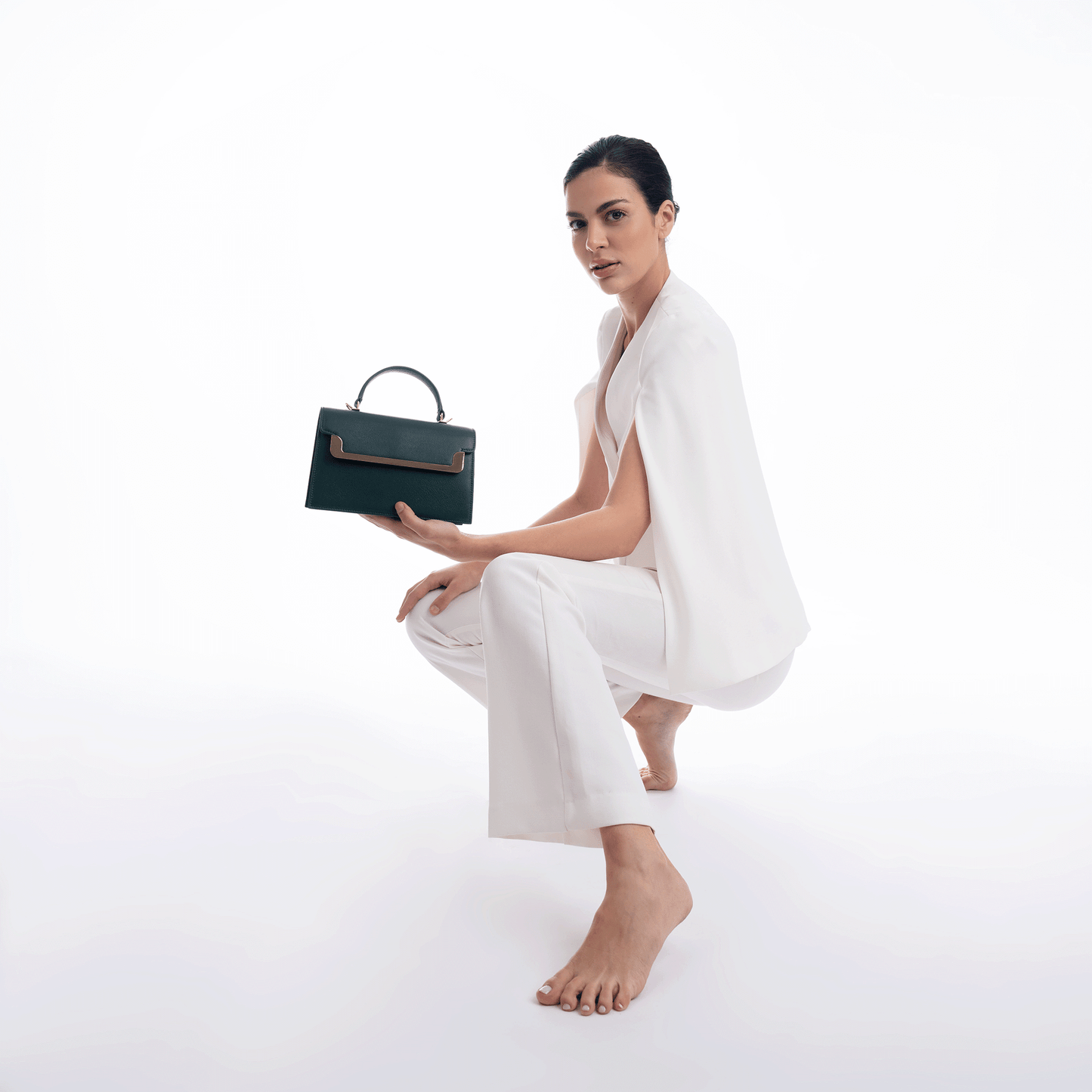 Miss MIAR Green Ladies Bag Compact