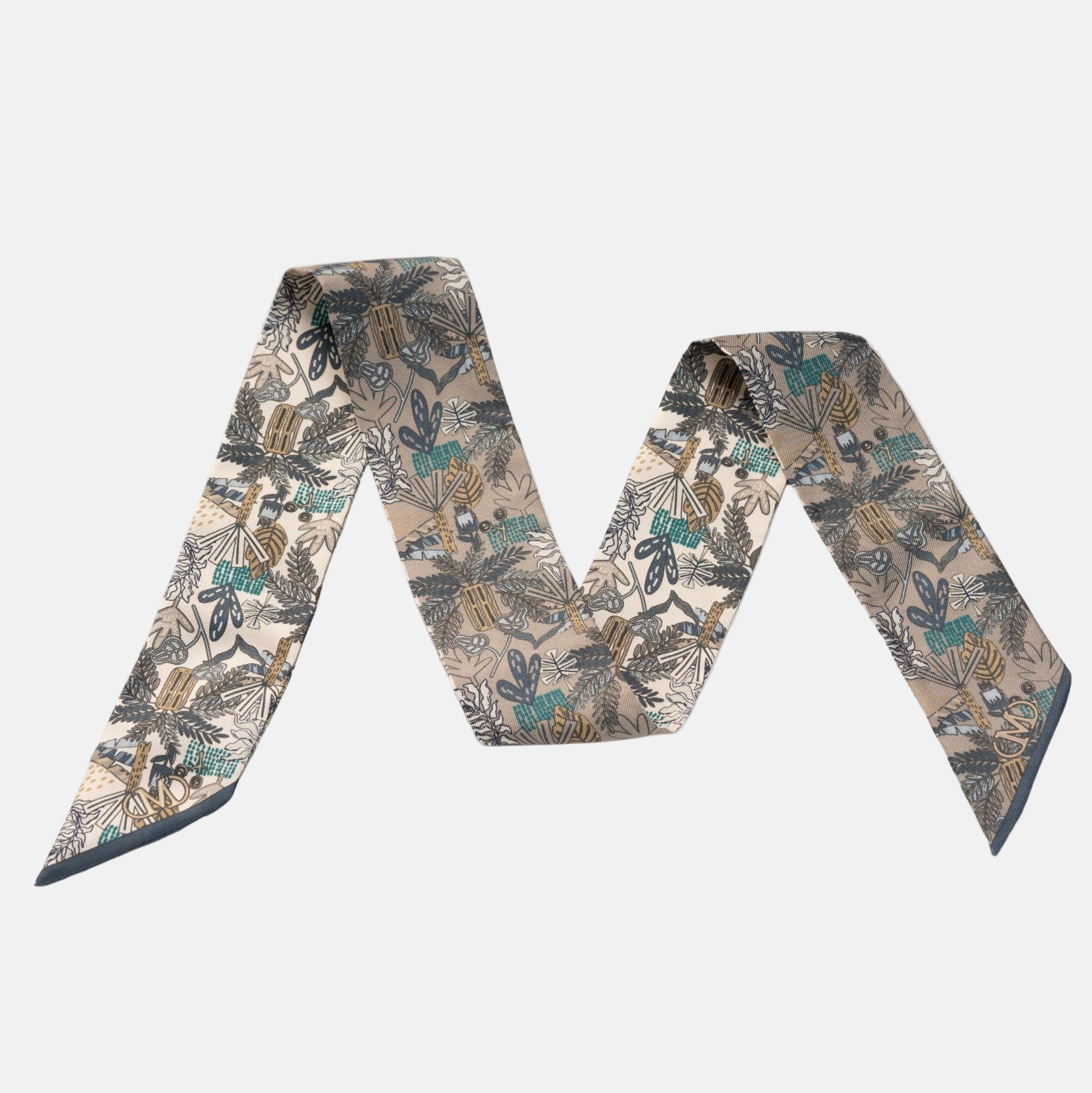 Silk Twilly - Light Brown