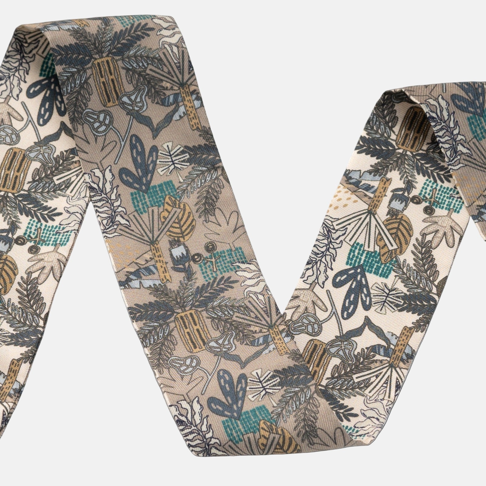 Silk Twilly - Light Brown