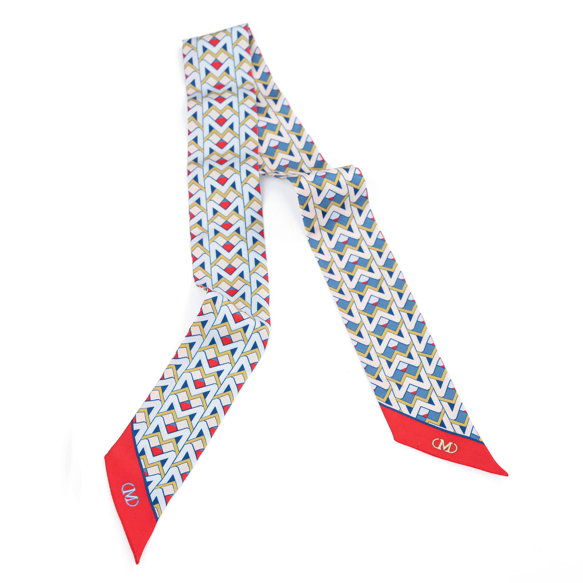 Silk Twilly - Red Blue
