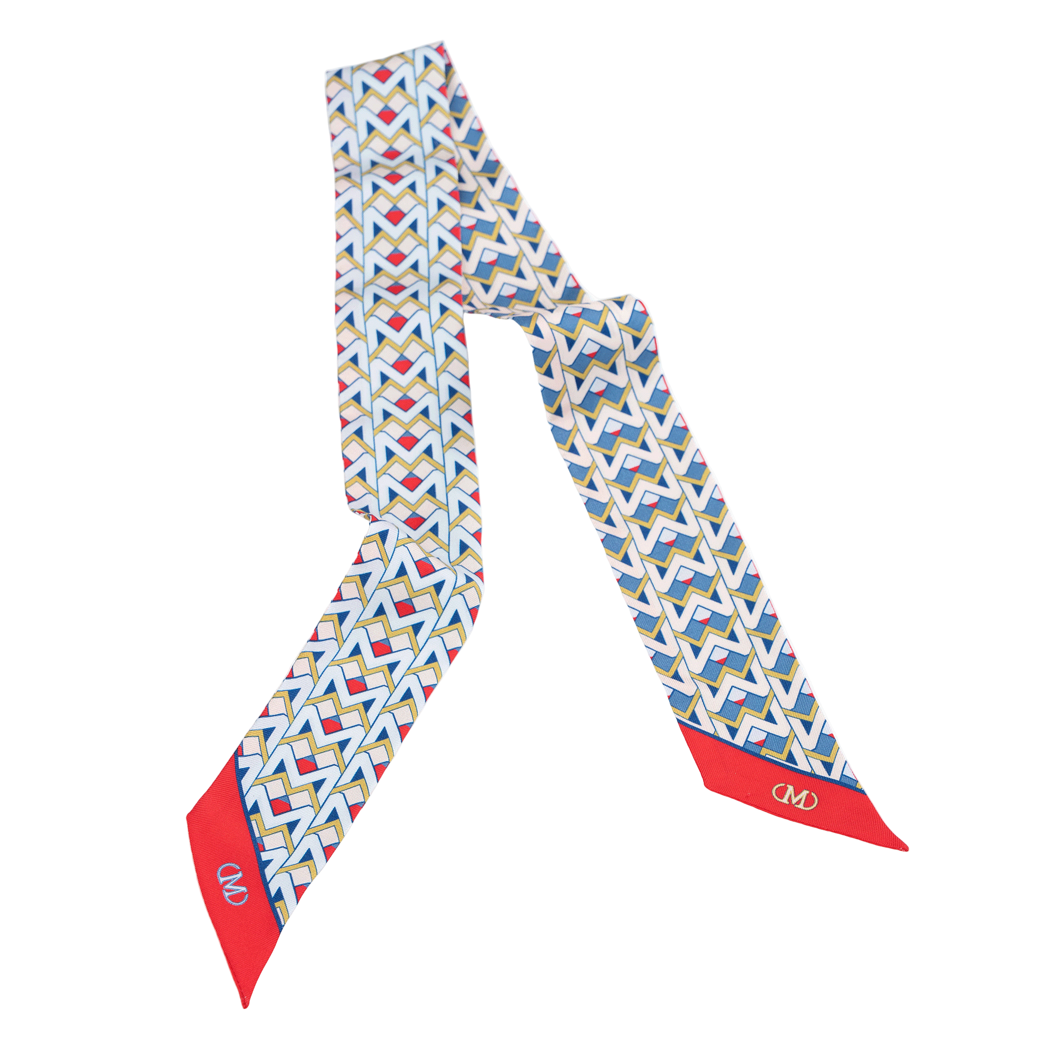 Silk Twilly - Red Blue