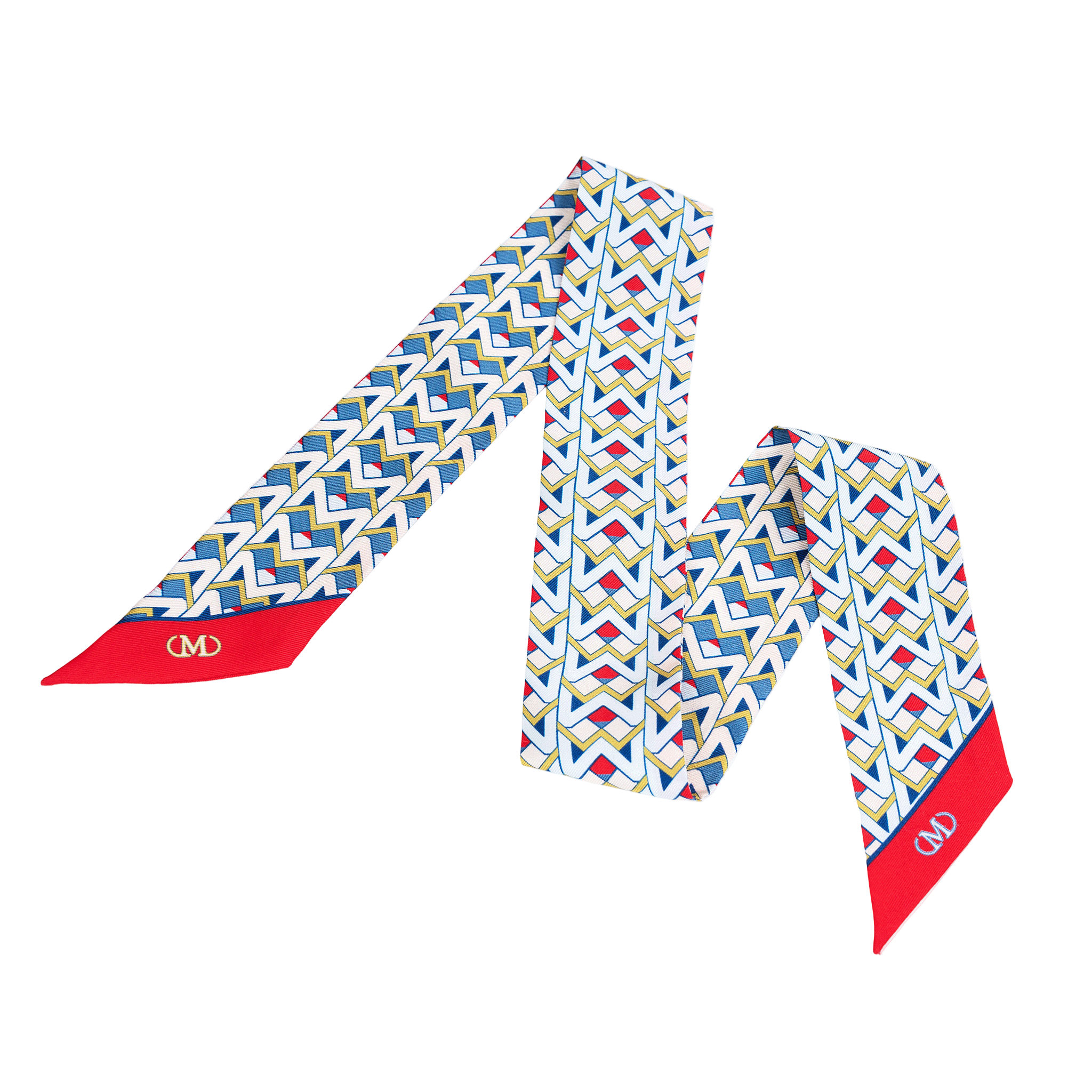 Silk Twilly - Red Blue