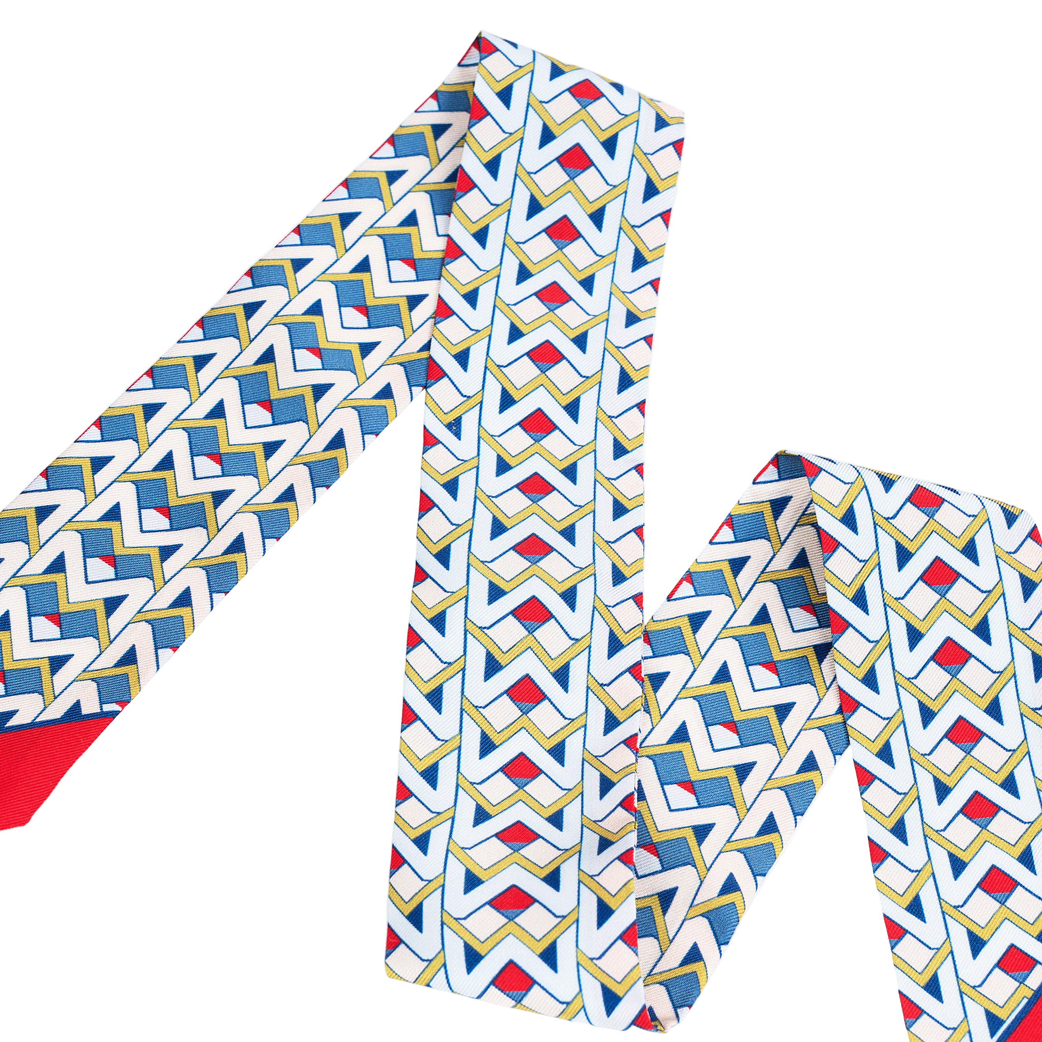 Silk Twilly - Red Blue