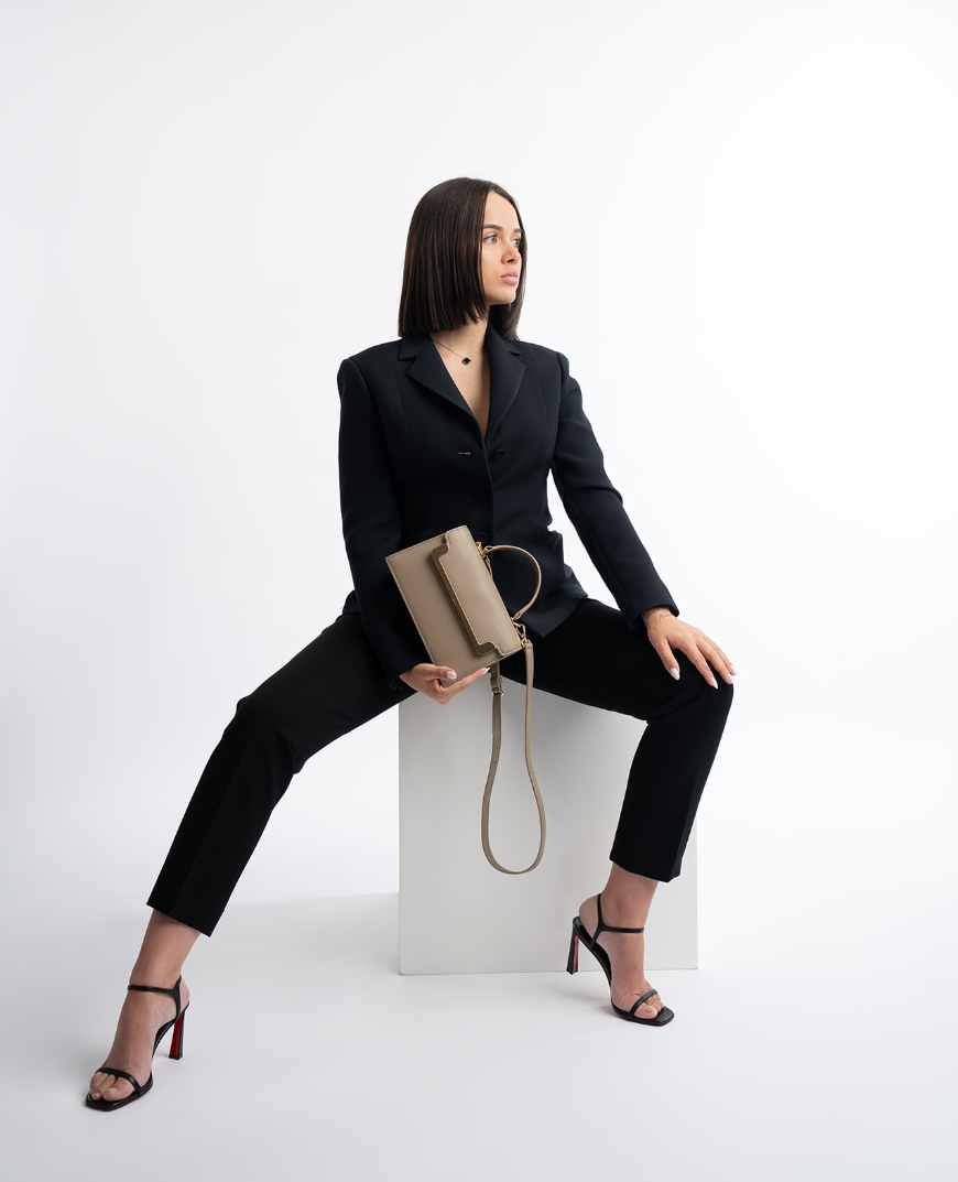 Miss MIAR Taupe Ladies Bag Compact