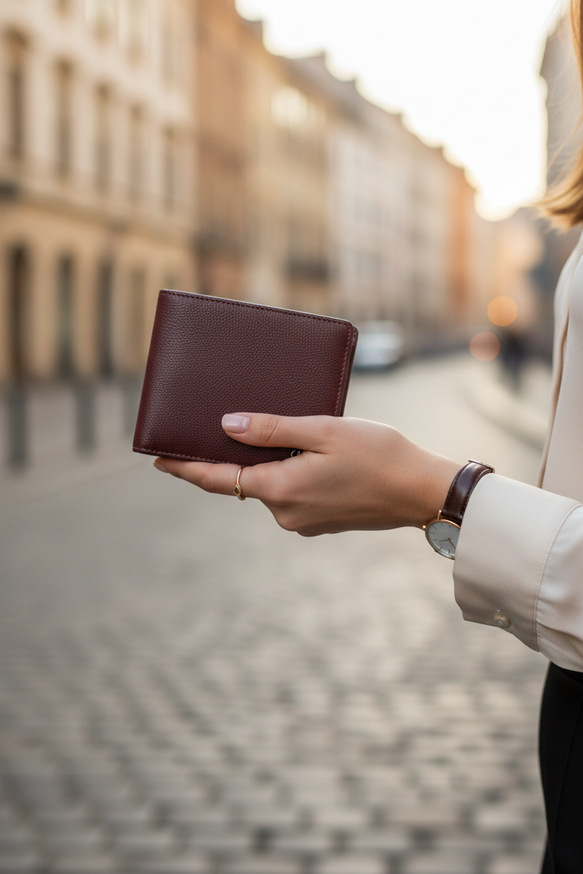 LINEA MIAR WALLET البرغندي مع موديل