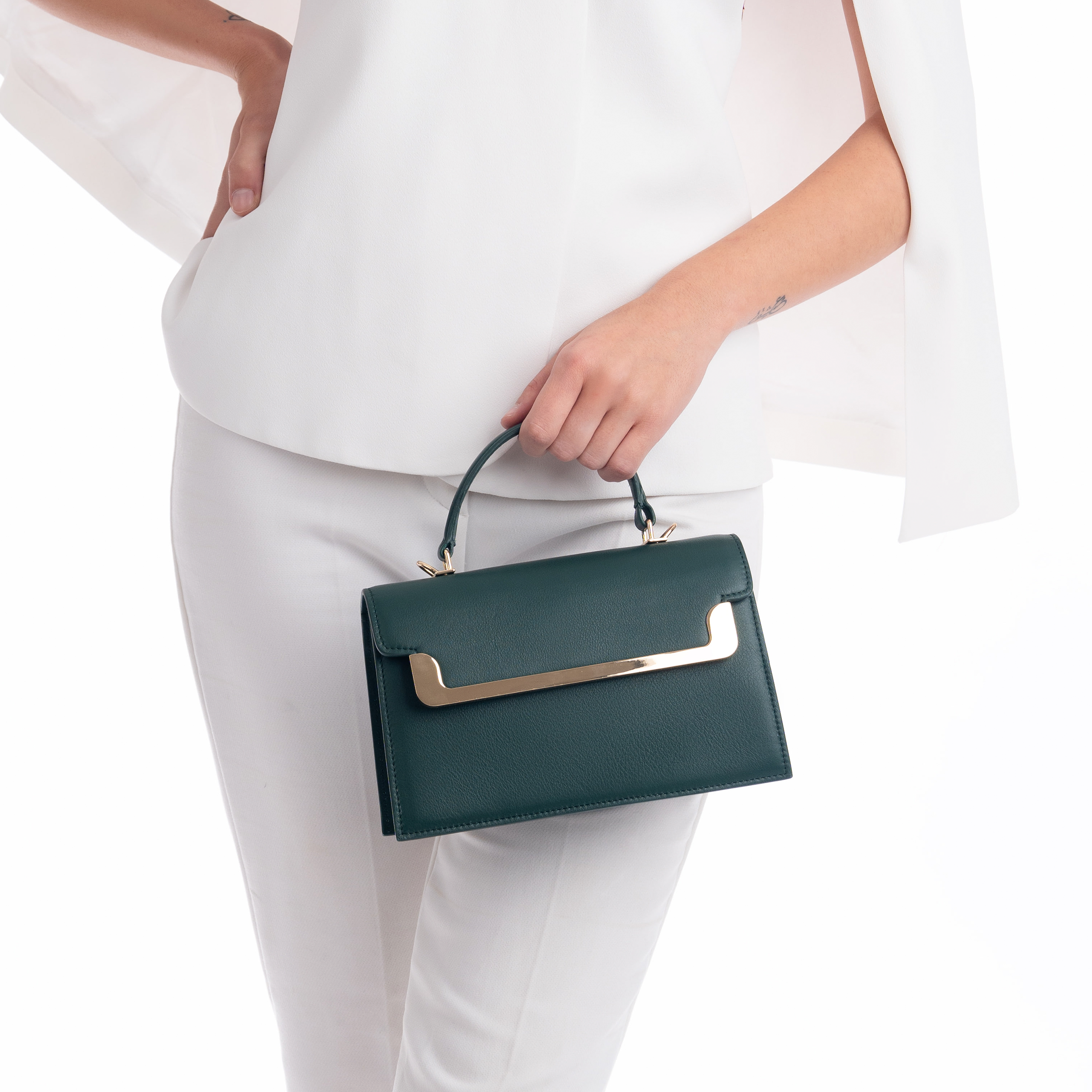 Miss MIAR Green Ladies Bag Compact