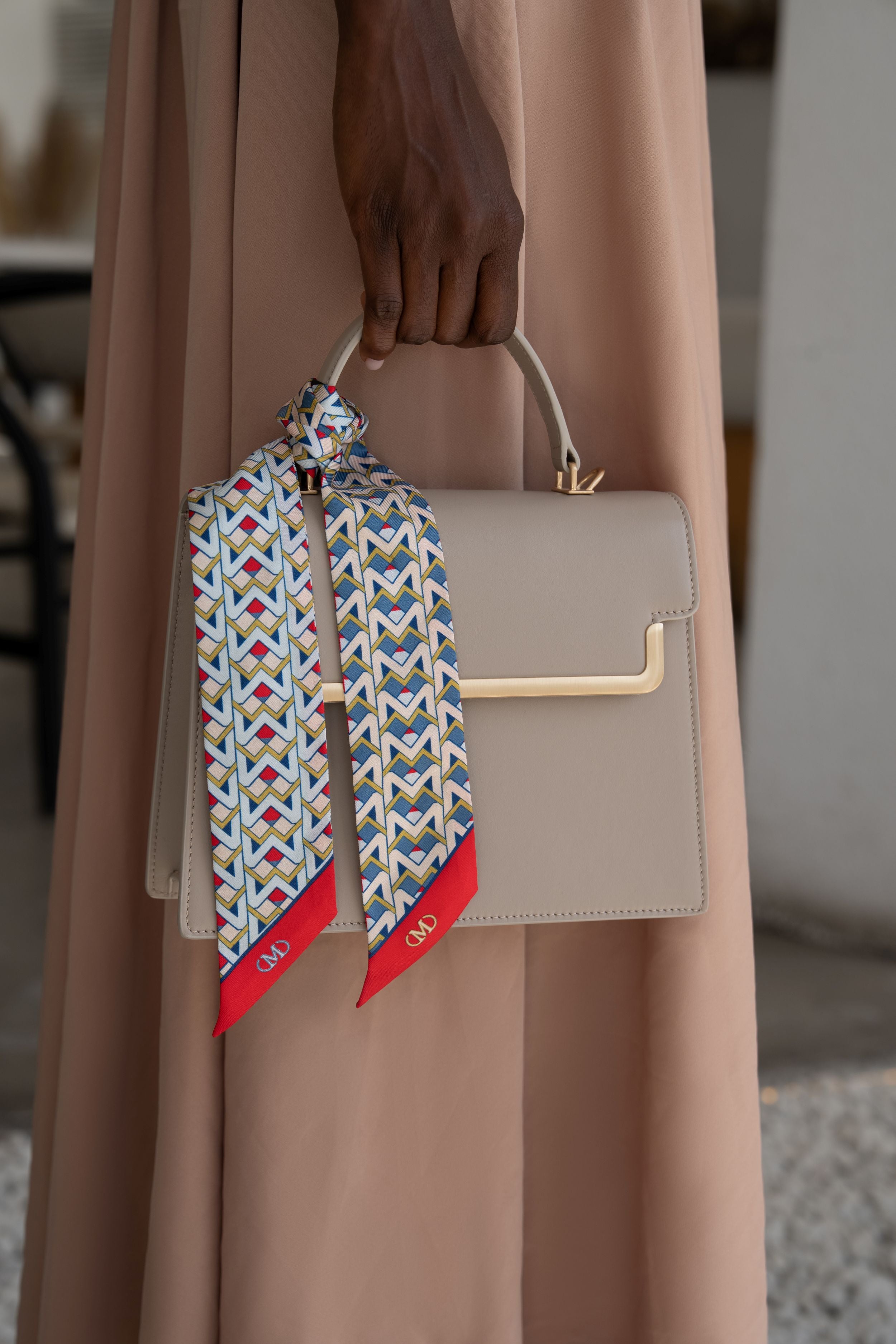 Silk Twilly - Red Blue