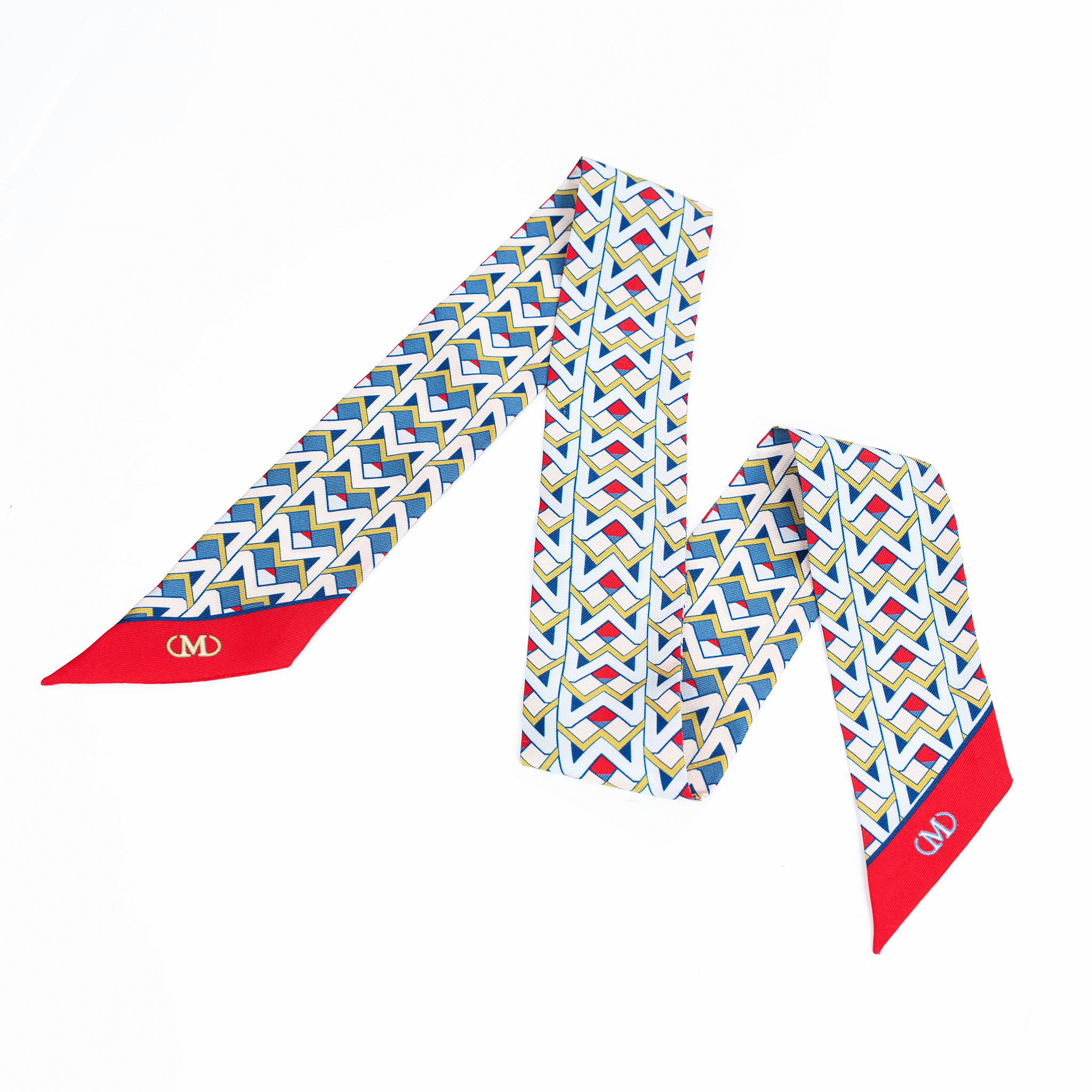 Silk Twilly - Red Blue