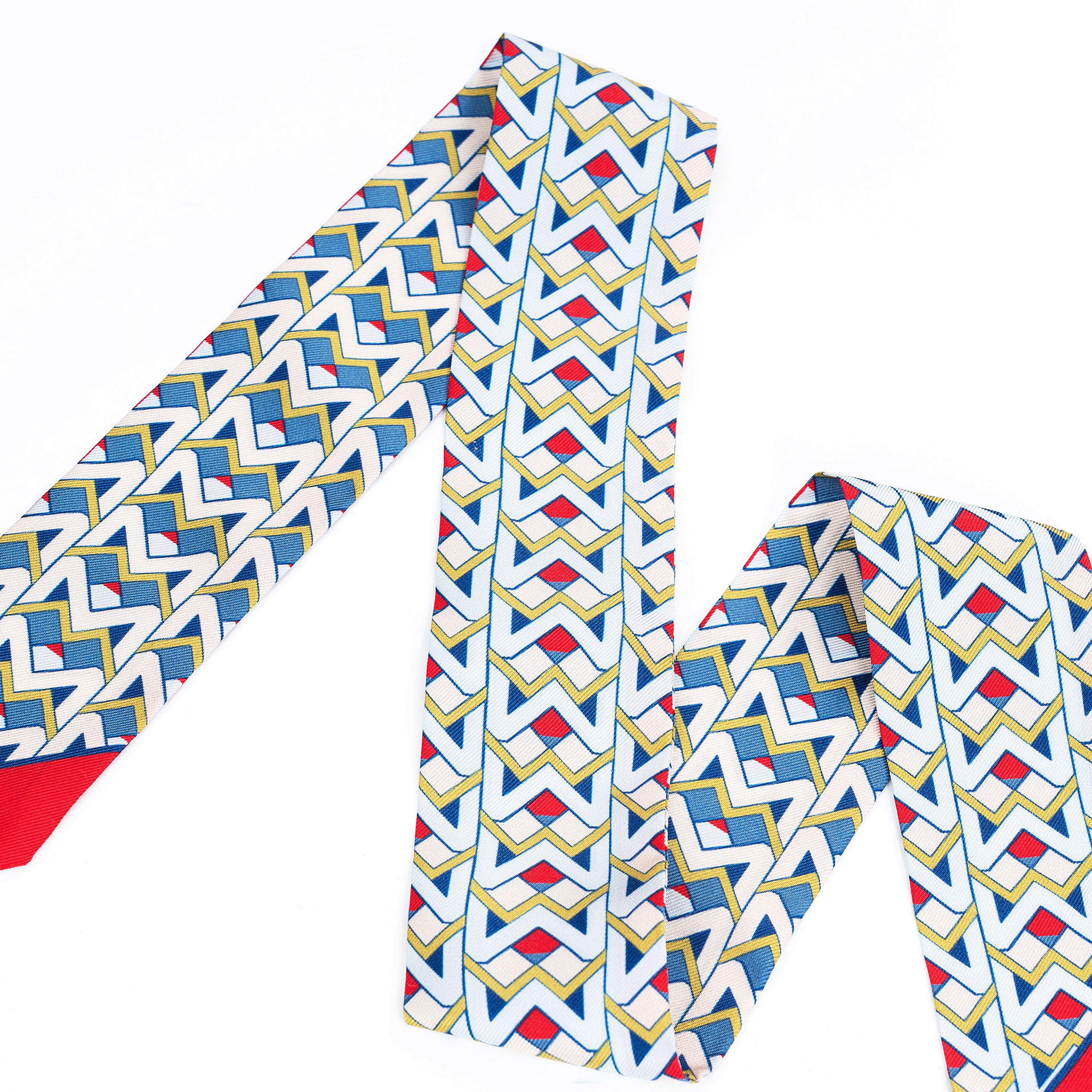 Silk Twilly - Red Blue